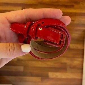 Red Patent Leather J. Crew Belt